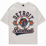Vintage Detroit Tigers Baseball Team Tshirt Established 1894