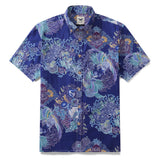Hawaiian Shirts For Men Phoenix Shirt 100% Cotton Blue Aloha Shirt Reborn Phoenix