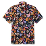 1950s Floral Hawaiian Shirt For Men Gardenia Cotton Button-down Short Sleeve Print Shirt Gardenia By Rachel Parker