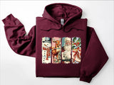 Retro Christmas Santa Claus Hoodie Merry Sweatshirt
