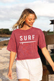 Surf Cropped Mineral Graphic Top