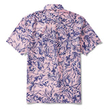 Men's Hawaiian Shirt Short Sleeve Button-down 100% Cotton Aloha Pink Oasis  By Feanne Pink Oasis By Feanne