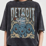 Vintage Detroit Football Skull Shirt