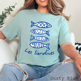 Les Sardines Coastal Women’S Graphic Tee Bella Canvas