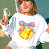 Coquette Softball Graphic Sweatshirt