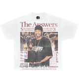 Allen Iverson Newspaper Flyer Boxy Vintage Shirt
