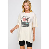 California Beach Vintage Graphic Oversized Tee Unisex T-shirt, Sweatshirt, Hoodie, Long Sleeve Tee
