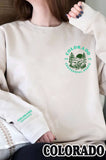 Colorado Chest, Arm, Back Print Graphic Brushed Sweatshirts