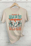 Take A Walk On the Wild Side Cowskull Graphic Tshirts