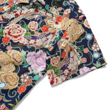 Men's Hawaiian Shirt Short Sleeve Camp Collar 100% Cotton Yellow Aloha Floral Breeze