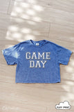 Game Day Puff Cropped Mineral Graphic Top