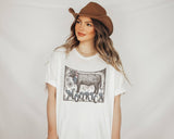 Moorica Tee | Patriotic T Shirt | Cow Usa Tee