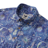 Men's Hawaiian Shirt Libra Print Tencelâ„¢ Button-down Short Sleeve Aloha Shirt