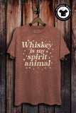 Whiskey Is My Spirit Animal Graphic Top