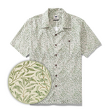 Hawaiian Shirt For Men 1920s Vintage Willow Shirt Camp Collar 100% Cotton