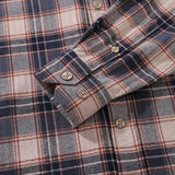 Men's Hawaiian Shirt Flannel Button-down Long Sleeve Classic Check Shirt - BLUE Classic Flannel Check Shirt-blue