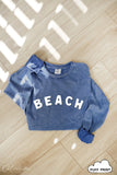 Beach Puff Print Mineral Washed Long Sleeve Graphic