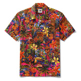 Men's Hawaiian Shirt Short Sleeve Camp Collar 100% Cotton Orange Aloha Joyful TIKI Tropical Celebration