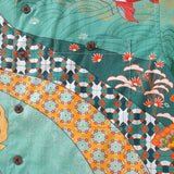 Green Hawaiian Shirt For Men Dancing gracefully Fish Shirt 100% Cotton