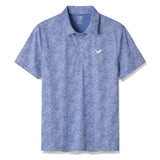 Men's Hawaiian Traditional Koi Carp Print Short Sleeve Polo Shirt Koi Carp Polo