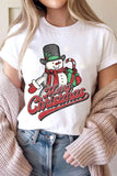 Snowman Merry Christmas Graphic Tshirts