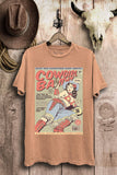 Cowgirl Bandit Western Retro Comics Graphic Top