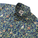 Men's Hawaiian Shirt Birds and Pomegranates Print Cotton Button-down Short Sleeve Aloha Shirt Birds And Pomegranates.