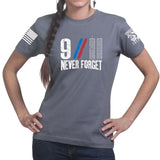 Ladies 9/11 Never Forget T-shirt Style001
