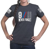 Ladies 9/11 Never Forget T-shirt Style001