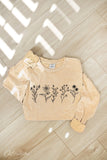 Flower Row Mineral Washed Long Sleeve Graphic