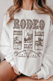 Rodeo the Wild West Cowboy Graphic Brushed Sweatshirts