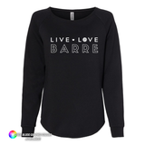 Custom Women's Boat Neck Raglan Garment Washed Sweatshirt