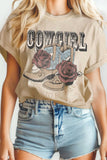 Cowgirl Born To Be Free Boots Mineral Graphic Tshirts