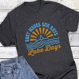Summer Boat Waves Sun Rays Lake Days Graphic Tee