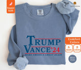 Comfort Colors Trump Vance 2024 USA Sweatshirt Patriot Gift