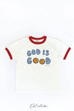 God Is Good Toddler Ringer Graphic Top