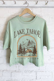 Lake Tahoe Lodge Graphic Long Crop Top