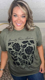 Christian Beauty For Ashes Olive Women's Graphic Tee