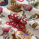 Summer Hawaiian Shirt For Women Marine Life Seahorse Octopus Shirt Button-up Short Sleeve Marine Life Women Shirt