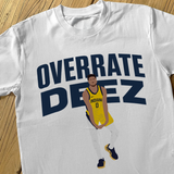 HALIBURTON 'OVERRATE DEEZ' HEAVY WHITE T-SHIRT