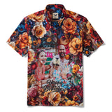 Customized Men's Short Sleeve Button-down Floral-themed Shirt Custom Floral-themed Shirt