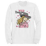 Wild Darling Cowgirl  Women's Sweatshirt White