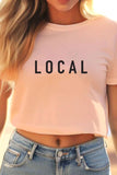 Local Puff Graphic Short Crop Top