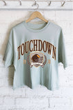 Touchdown Football Game Day Graphic Long Crop Top