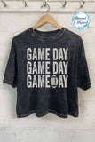 Game Day Game Day Game Day Mineral Graphic Long Crop Top