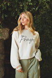 Just Pray Mid Cropped Graphic Sweatshirt