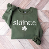 Retro Slainte Women's St. Patrick's Day Lucky Shamrock Shirt