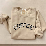 Coffee Sweatshirt | Coffee Lover Gifts - Embroidered Patches