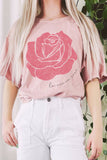 La Vie En Rose Mineral Graphic Long Crop Top