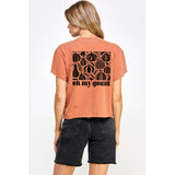 Pumpkins On My Ground  Graphic  Vintage Graphic Crop Top